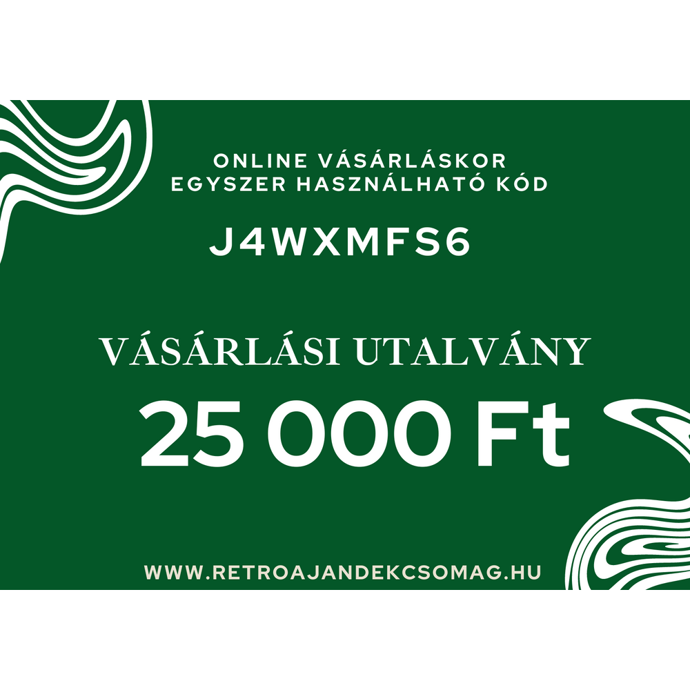 25.000 Ft-os ajándékutalvány 25.000 Ft-os ajándékutalvány