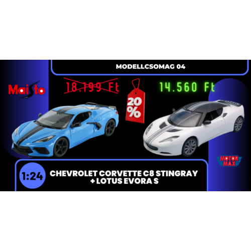 1:24 Corvette C8 és Lotus Evora